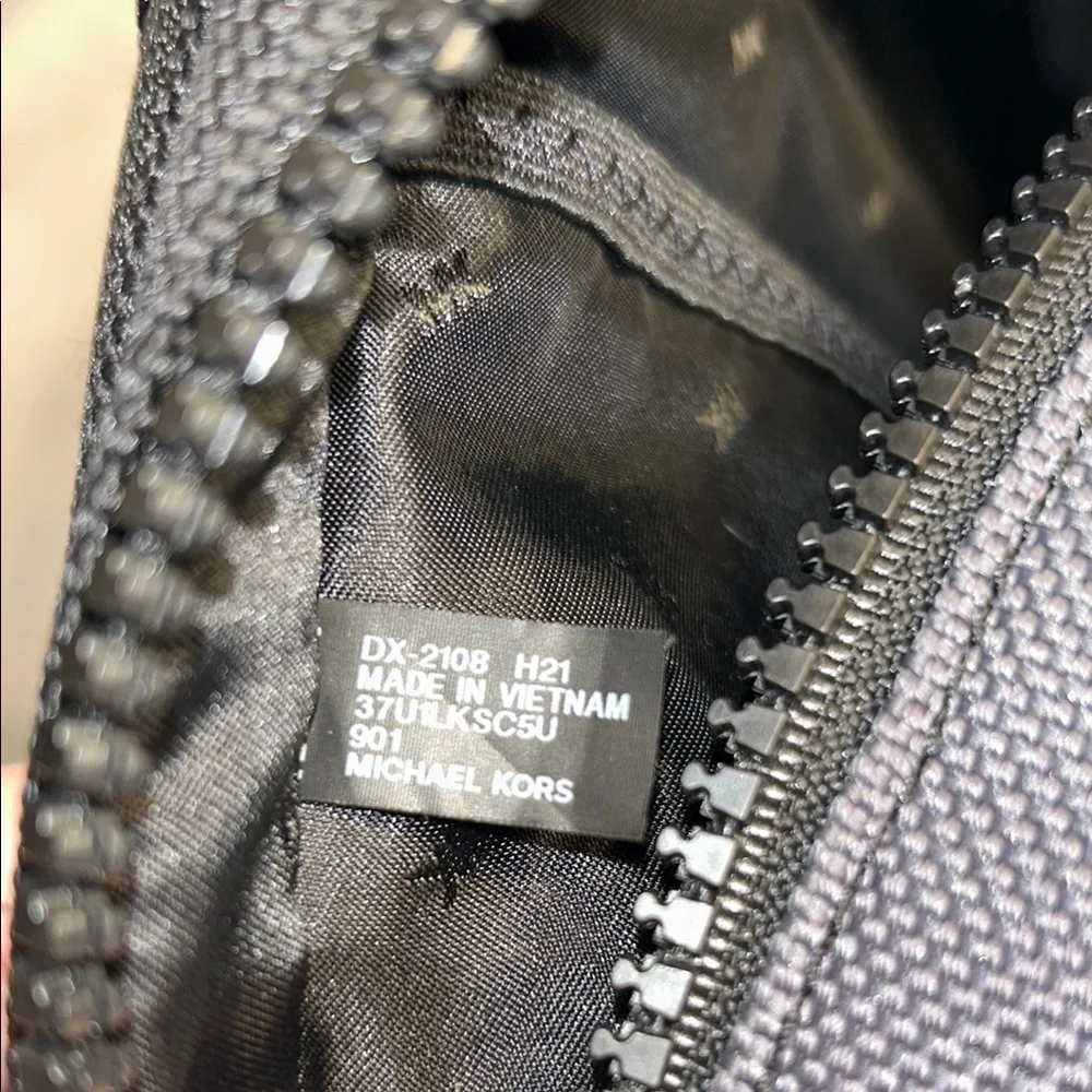 Michael Kors Gray and Black Backpack with Durable Design
